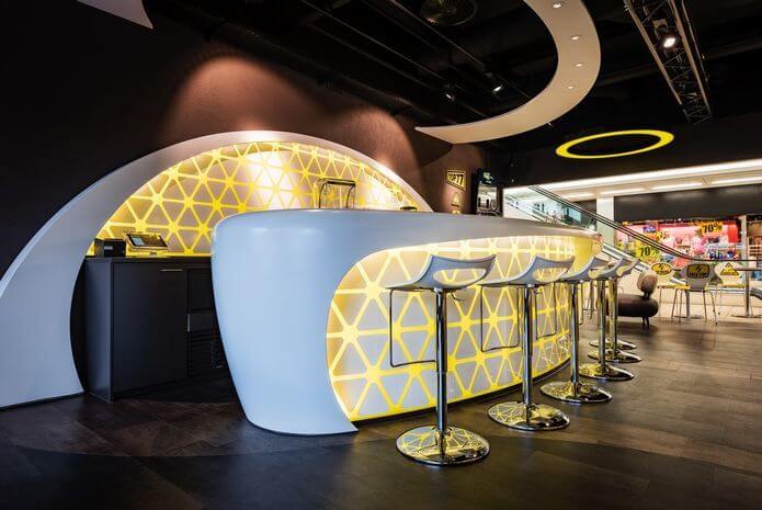 Counter-Elements made of acryl glass