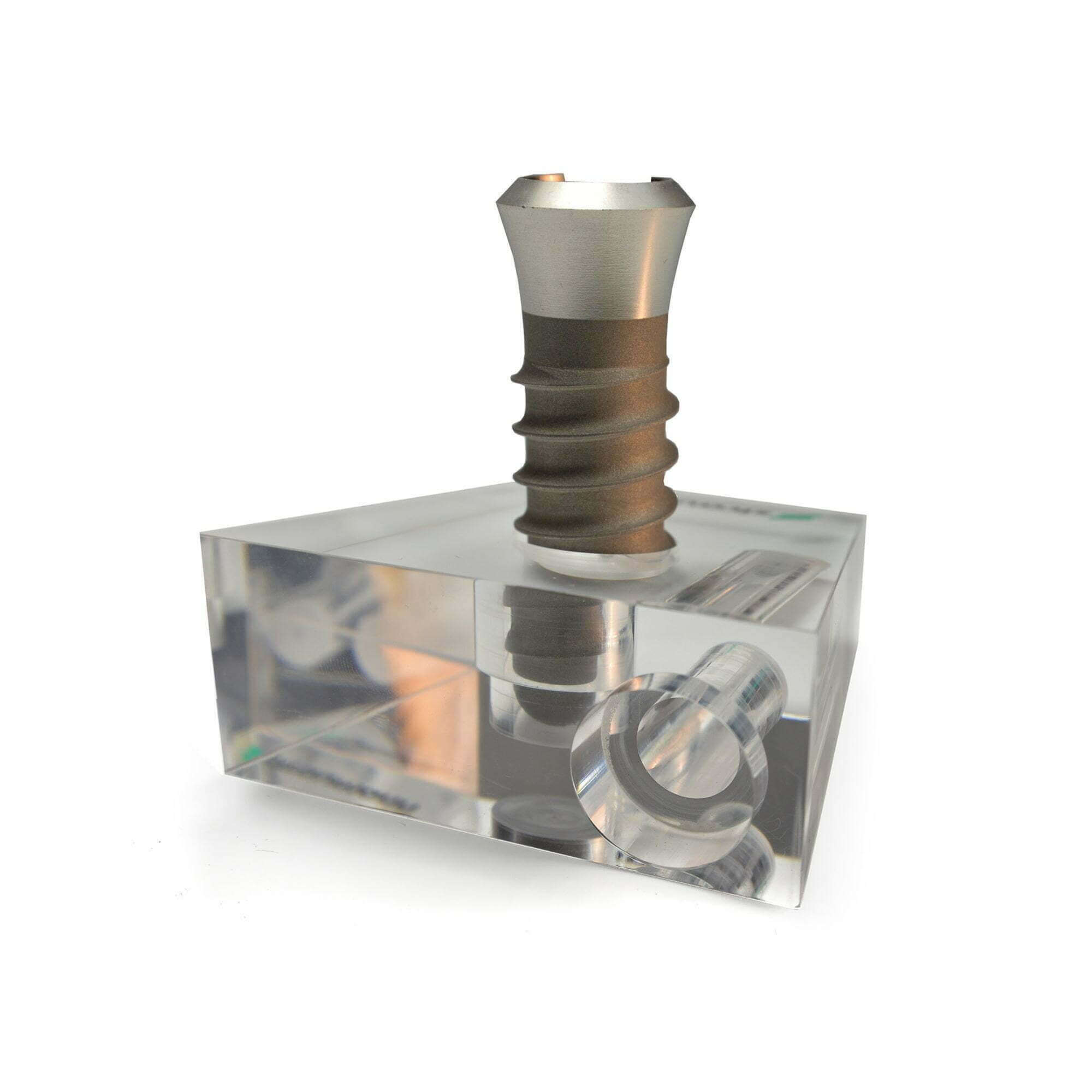 Display for dental implant made of acryl glass