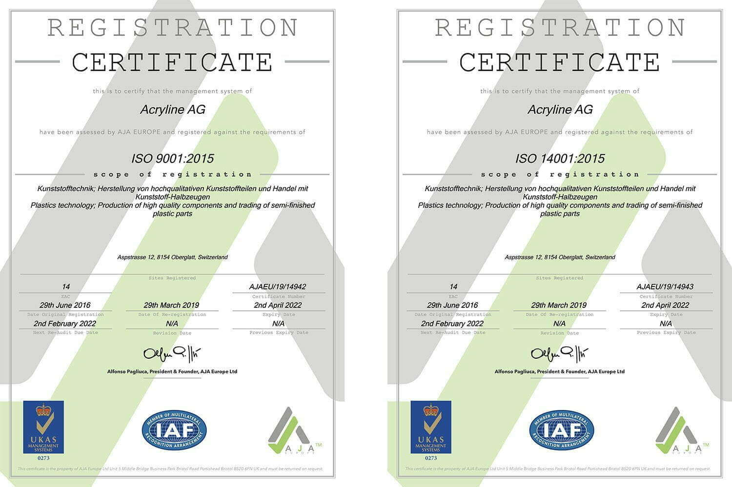 ISO Certificates