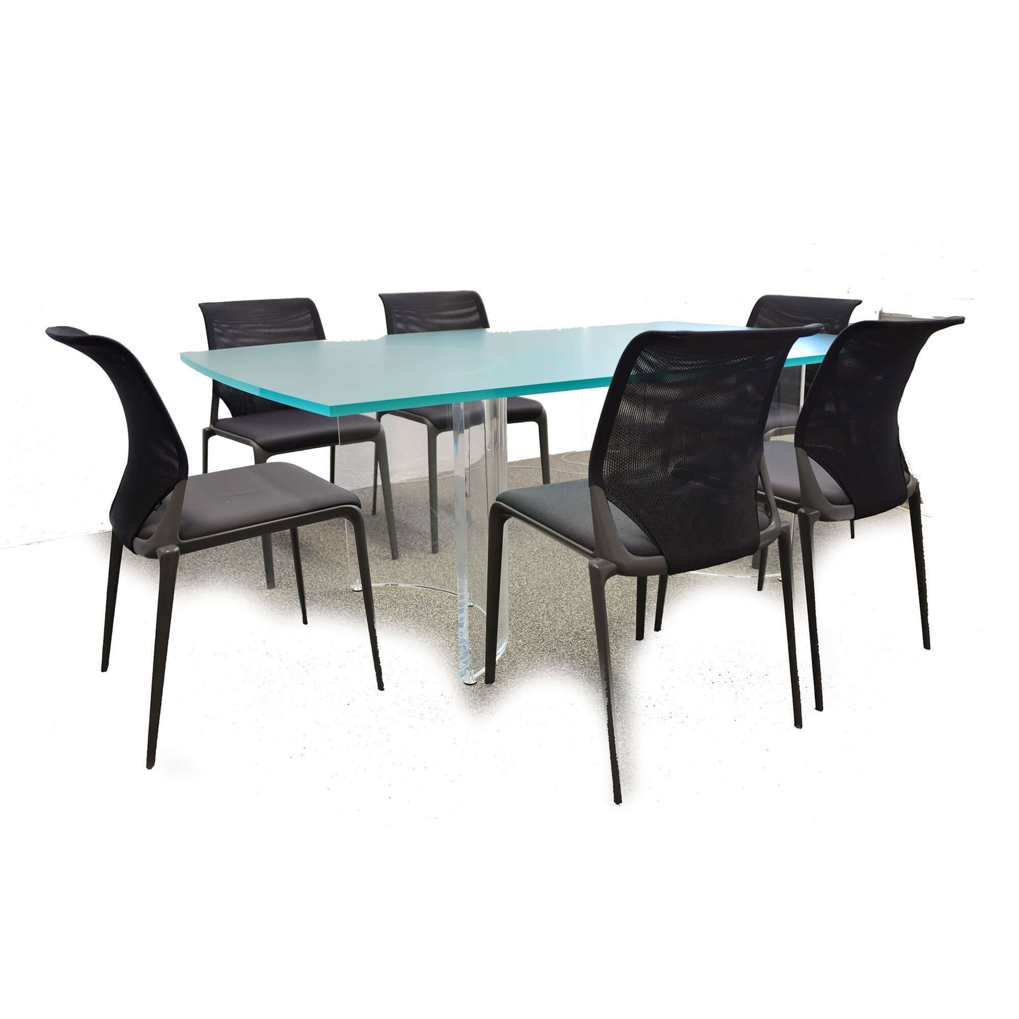 Meubles d'objet acrylic (p.e. table de réunion) faits de meubles de table en verre acrylique meubles meubles en plastique acrylic fait sur mesure collé fraisé plié