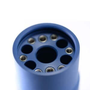Acryline Wasserstator aus PPS blau technische teile gedreht PPS technisches cnc stator drehteil